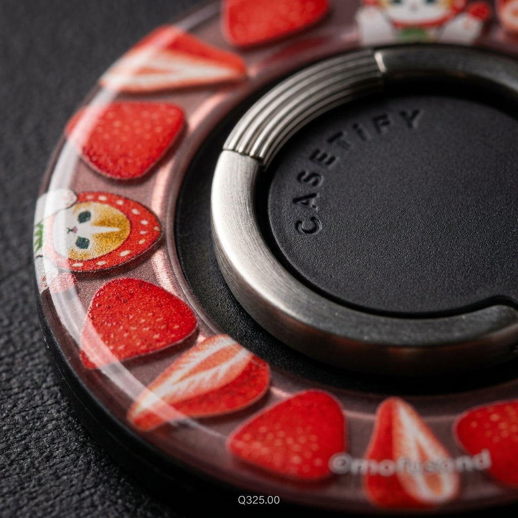 Angulo de venta - Accesorio CASETiFY Artist Snappy Mirror Ring Holder Negro