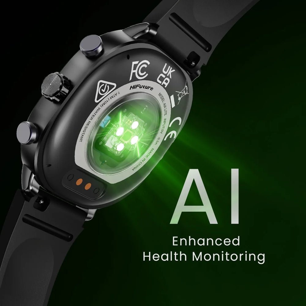 Smartwatch hifuture aix lite 1.43 inch de pantalla Amoled procesador dual core syntra AI con más de 100 modos de deportes banda de silicon - TOP MOVIL